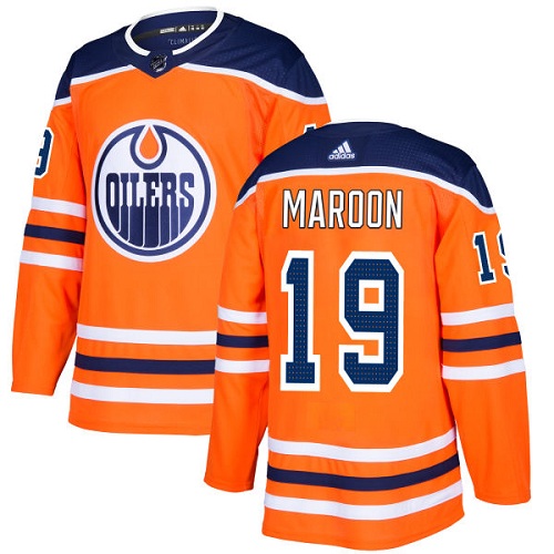 Adidas Oilers #19 Patrick Maroon Orange Home Authentic Stitched Youth NHL Jersey